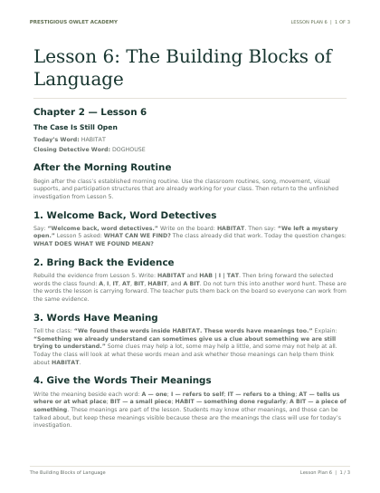 Lesson Plan 6 printable preview